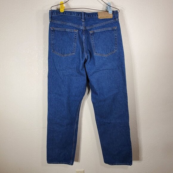 Eddie Bauer Mens Blue Jeans 34x34 Traditional Fit 100% Cotton Denim - Picture 2 of 11